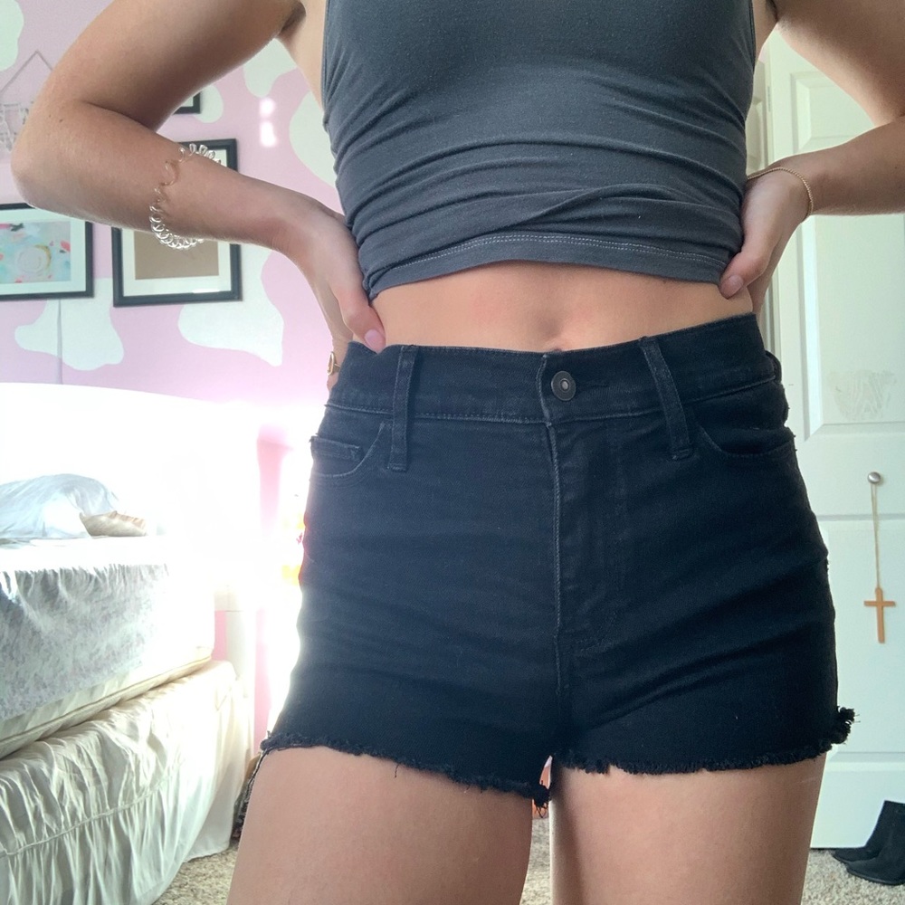 Abercrombie black Jean shorts